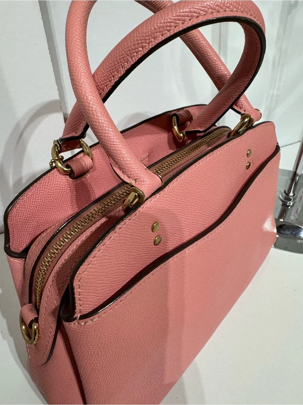 Coach structured leather